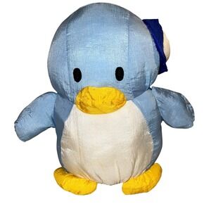 Vtg Sanrio Tuxedo Sam Penguin Plush Stuffed Animal Nylon Parachute Puffalump 12"